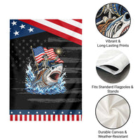 Funny Skeleton Pirate Riding Shark Patriotic Garden Flag American Ocean Pride
