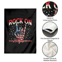Patriotic Rocker Skeleton Hand Garden Flag Rock On 250 Years