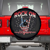 Patriotic Rocker Skeleton Hand Spare Tire Cover Rock On 250 Years