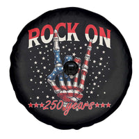 Patriotic Rocker Skeleton Hand Spare Tire Cover Rock On 250 Years