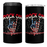 Patriotic Rocker Skeleton Hand 4 in 1 Can Cooler Tumbler Rock On 250 Years