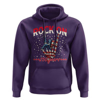 Patriotic Rocker Skeleton Hand Hoodie Rock On 250 Years