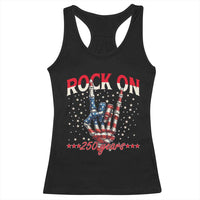 Patriotic Rocker Skeleton Hand Racerback Tank Top Rock On 250 Years