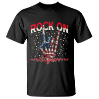 Patriotic Rocker Skeleton Hand T Shirt Rock On 250 Years