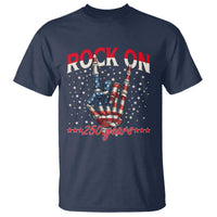 Patriotic Rocker Skeleton Hand T Shirt Rock On 250 Years
