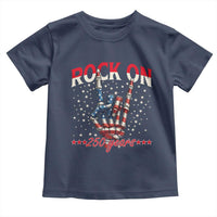 Patriotic Rocker Skeleton Hand Toddler T Shirt Rock On 250 Years