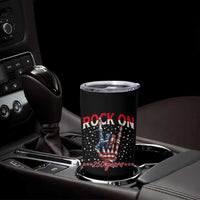 Patriotic Rocker Skeleton Hand Tumbler Cup Rock On 250 Years