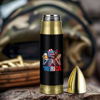 Red White And Blue Skeleton Party Bullet Tumbler American Freedom Vibes