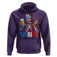 Red White And Blue Skeleton Party Hoodie American Freedom Vibes