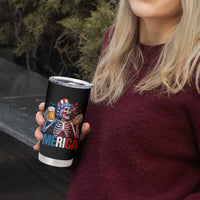 Red White And Blue Skeleton Party Tumbler Cup American Freedom Vibes