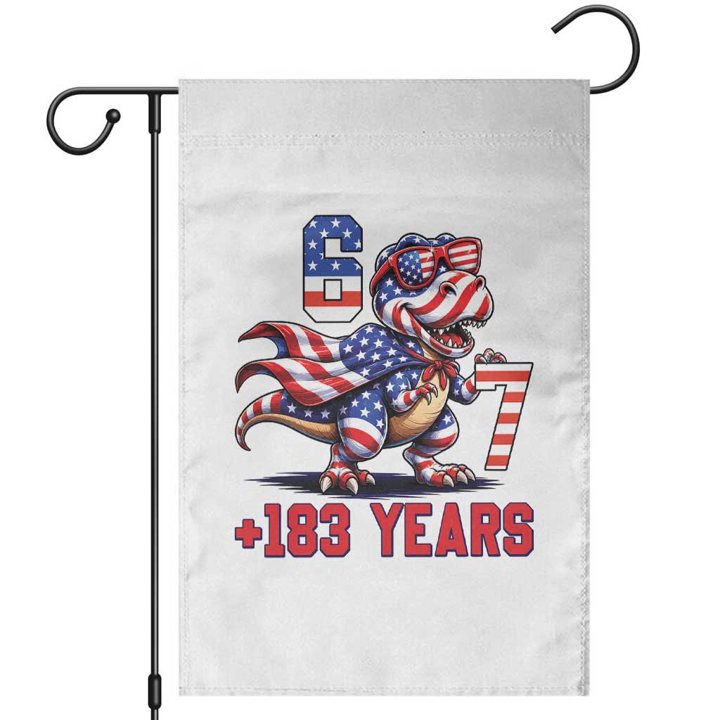 Funny 67 Meme Dinosaur American Pride Garden Flag USA 250th Anniversary