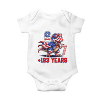 Funny 67 Meme Dinosaur American Pride Baby Onesie USA 250th Anniversary