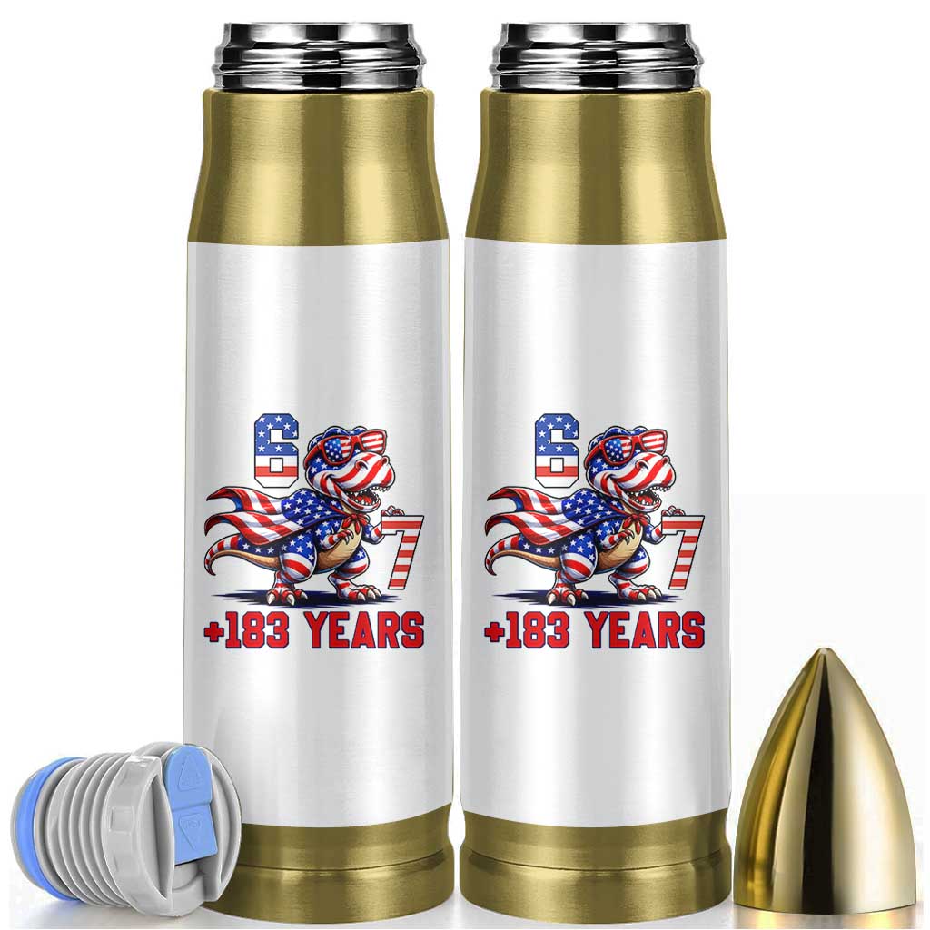Funny 67 Meme Dinosaur American Pride Bullet Tumbler USA 250th Anniversary