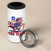 Funny 67 Meme Dinosaur American Pride 4 in 1 Can Cooler Tumbler USA 250th Anniversary