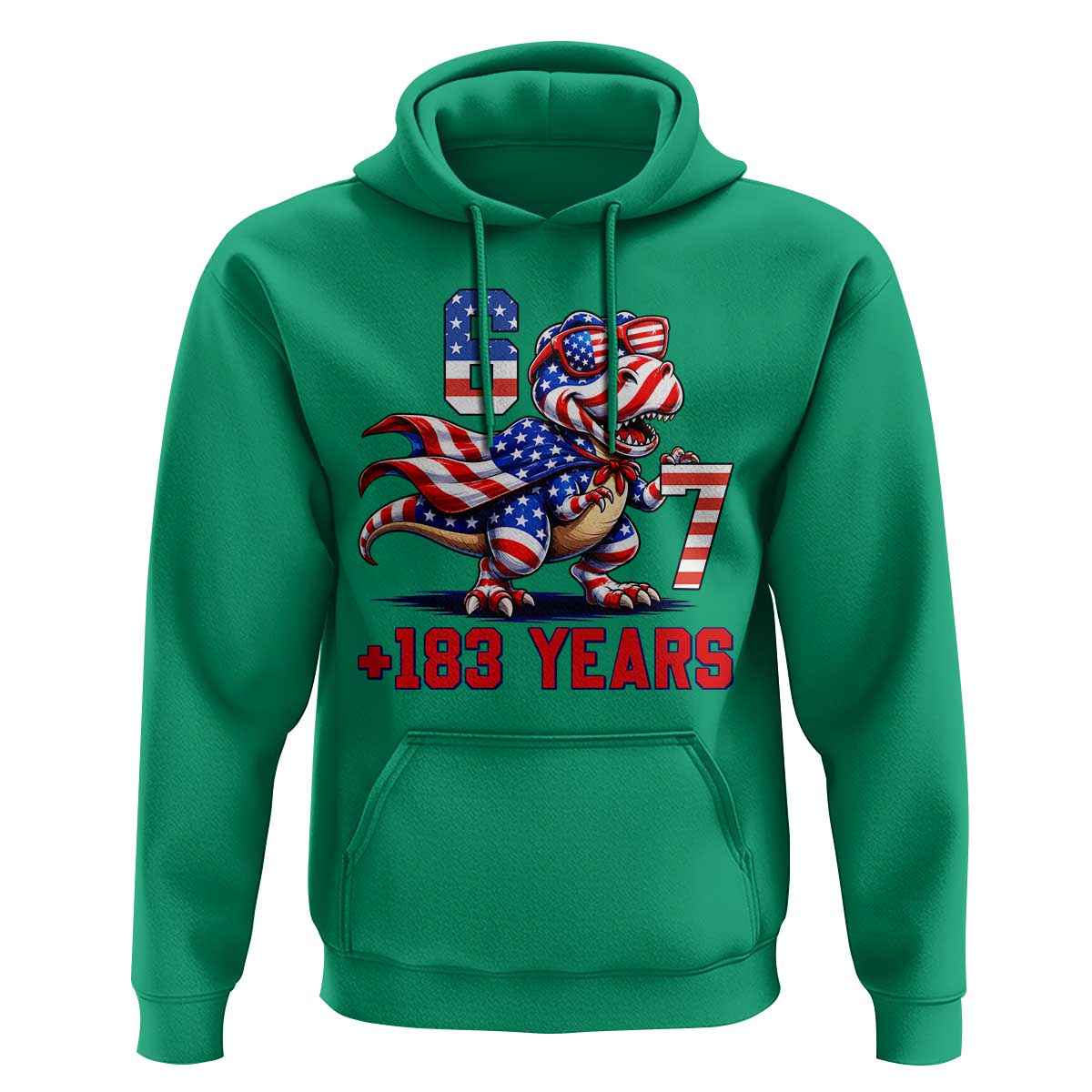 Funny 67 Meme Dinosaur American Pride Hoodie USA 250th Anniversary