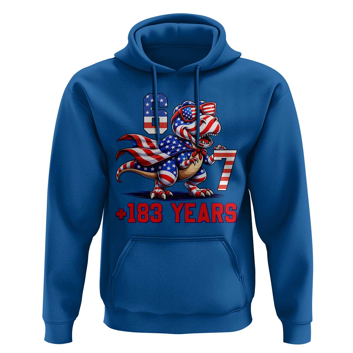 Funny 67 Meme Dinosaur American Pride Hoodie USA 250th Anniversary