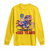 Funny 67 Meme Dinosaur American Pride Long Sleeve Shirt USA 250th Anniversary