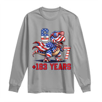 Funny 67 Meme Dinosaur American Pride Long Sleeve Shirt USA 250th Anniversary