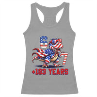 Funny 67 Meme Dinosaur American Pride Racerback Tank Top USA 250th Anniversary