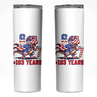 Funny 67 Meme Dinosaur American Pride Skinny Tumbler USA 250th Anniversary