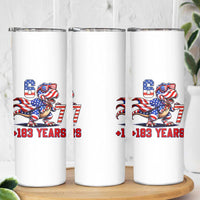 Funny 67 Meme Dinosaur American Pride Skinny Tumbler USA 250th Anniversary