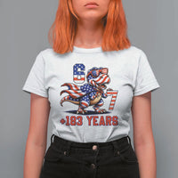 Funny 67 Meme Dinosaur American Pride T Shirt For Women USA 250th Anniversary