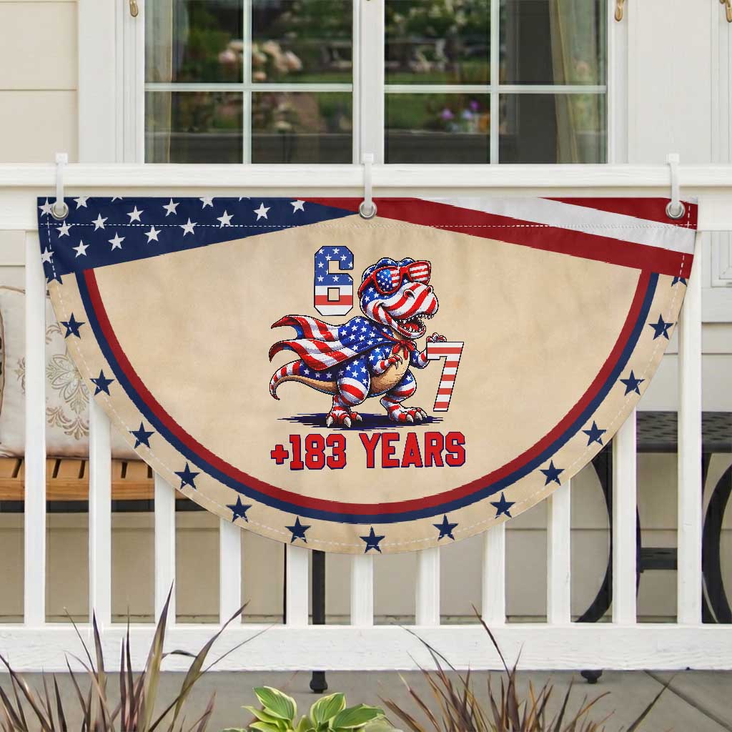 Funny 67 Meme Dinosaur American Pride Patriotic Fan Flag USA 250th Anniversary