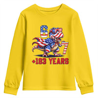 Funny 67 Meme Dinosaur American Pride Youth Sweatshirt USA 250th Anniversary
