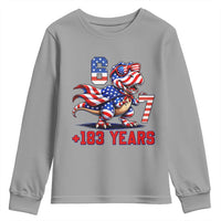 Funny 67 Meme Dinosaur American Pride Youth Sweatshirt USA 250th Anniversary
