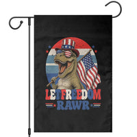 Red White Blue Dinosaur Pride Garden Flag Let Freedom Rawr