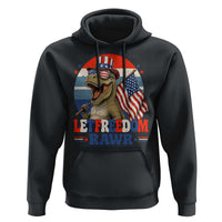 Red White Blue Dinosaur Pride Hoodie Let Freedom Rawr