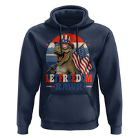 Red White Blue Dinosaur Pride Hoodie Let Freedom Rawr