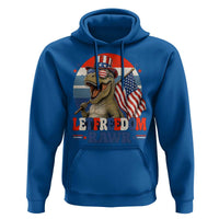 Red White Blue Dinosaur Pride Hoodie Let Freedom Rawr