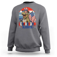 Red White Blue Dinosaur Pride Sweatshirt Let Freedom Rawr