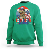 Red White Blue Dinosaur Pride Sweatshirt Let Freedom Rawr