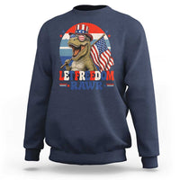 Red White Blue Dinosaur Pride Sweatshirt Let Freedom Rawr