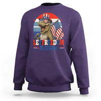 Red White Blue Dinosaur Pride Sweatshirt Let Freedom Rawr