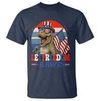 Red White Blue Dinosaur Pride T Shirt Let Freedom Rawr