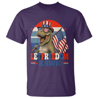 Red White Blue Dinosaur Pride T Shirt Let Freedom Rawr