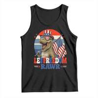 Red White Blue Dinosaur Pride Tank Top Let Freedom Rawr