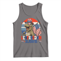 Red White Blue Dinosaur Pride Tank Top Let Freedom Rawr