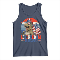 Red White Blue Dinosaur Pride Tank Top Let Freedom Rawr
