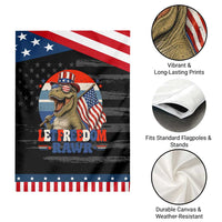 Red White Blue Dinosaur Pride Patriotic Garden Flag Let Freedom Rawr
