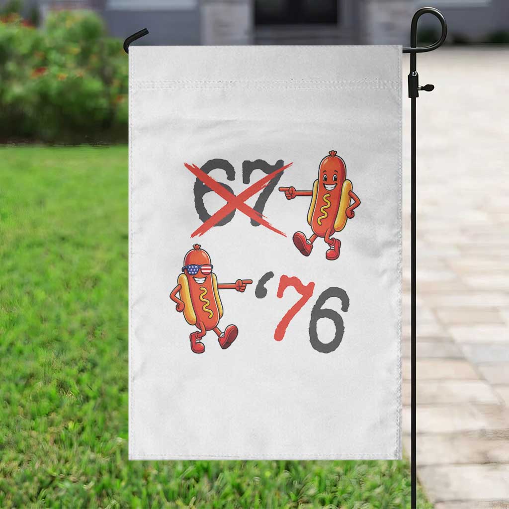 Funny 67 Meme Hot Dog Lover Garden Flag USA 250 BBQ Celebration