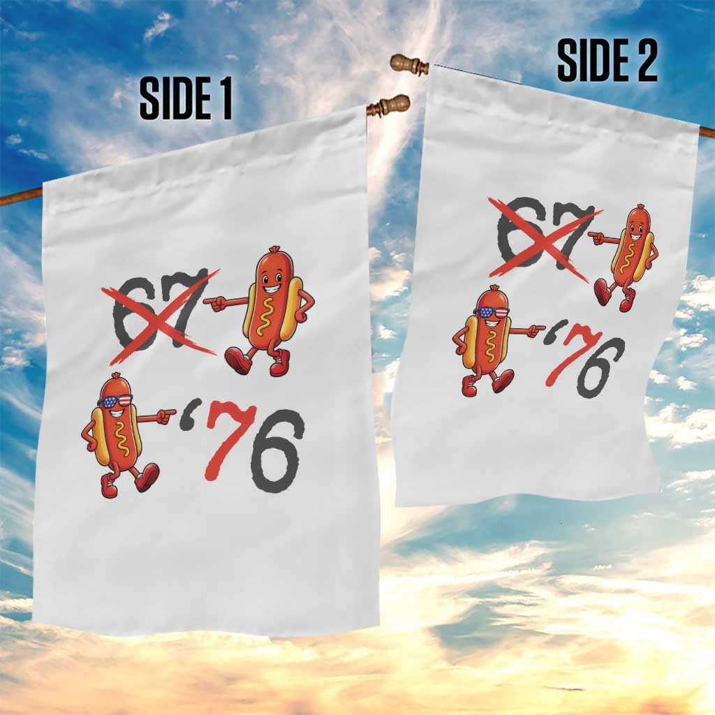 Funny 67 Meme Hot Dog Lover Garden Flag USA 250 BBQ Celebration