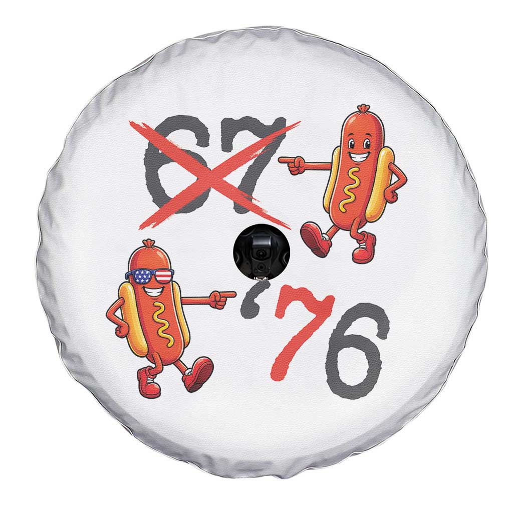 Funny 67 Meme Hot Dog Lover Spare Tire Cover USA 250 BBQ Celebration