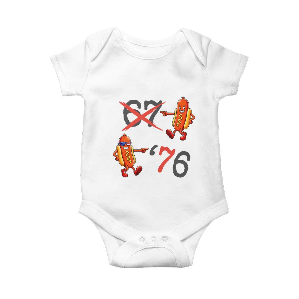 Funny 67 Meme Hot Dog Lover Baby Onesie USA 250 BBQ Celebration
