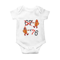 Funny 67 Meme Hot Dog Lover Baby Onesie USA 250 BBQ Celebration