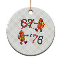 Funny 67 Meme Hot Dog Lover Ceramic Ornament USA 250 BBQ Celebration