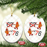 Funny 67 Meme Hot Dog Lover Ceramic Ornament USA 250 BBQ Celebration